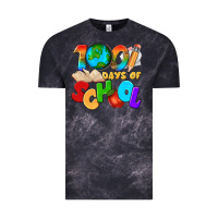 Cloud Black 100 days of school Vintage Tee - texasbilliewilder