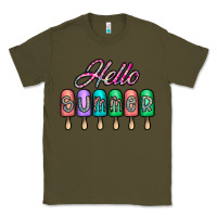 Army Green hello summer Classic Tee - CowhideDigitalArt