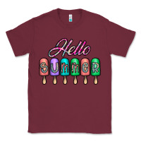 Burgundy hello summer Classic Tee - CowhideDigitalArt