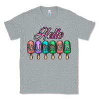 Heather Grey hello summer Classic Tee - CowhideDigitalArt