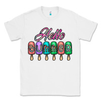White hello summer Classic Tee - CowhideDigitalArt