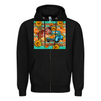Black Farm life fall barn and truck Zipper Hoodie - Artiststas