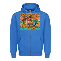 True Royal Farm life fall barn and truck Zipper Hoodie - Artiststas