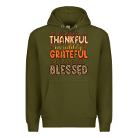 Army Green so very thankful incredibly grateful unbelievably Premium Hoodie - MaliasSmallBusiness