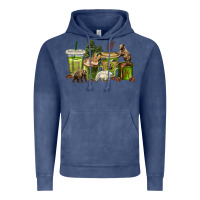 Vintage Denim bear coffee cups Vintage Hoodie - texasbilliewilder