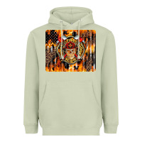 Matcha Firefighter Skull Heavyweight Hoodie - LillyAllenDesigns