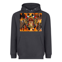 Smoke Firefighter Skull Heavyweight Hoodie - LillyAllenDesigns
