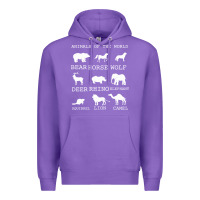 Purple Animals Of The World Premium Hoodie - Bettercallsaul