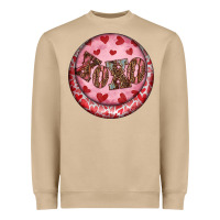 Mushroom Western valentine's day xoxo round earrings Heavyweight Sweatshirt - RanaPortraitStore