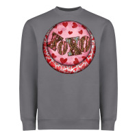 Storm Western valentine's day xoxo round earrings Heavyweight Sweatshirt - RanaPortraitStore