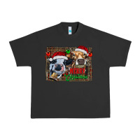 Pigment Black merry christmas heifers Urban Heavy Tee - RanaPortraitStore