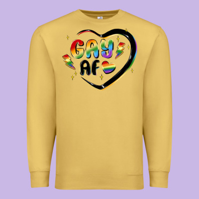 Gay Af Premium Sweatshirt Designed By Maliassmallbusiness