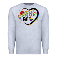 Heather Grey gay af Premium Sweatshirt - MaliasSmallBusiness