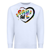 White gay af Premium Sweatshirt - MaliasSmallBusiness