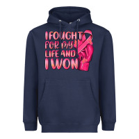 Navy i fought for my life and i won Heavyweight Hoodie - NancyCooperArtShop