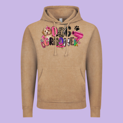 Dog Groomer Vintage Hoodie Designed By Zillion Design Studio