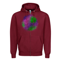 Burgundy halloween leopard patch Zipper Hoodie - BundleAndBundleShop