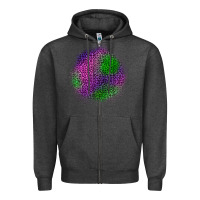 Charcoal Heather halloween leopard patch Zipper Hoodie - BundleAndBundleShop