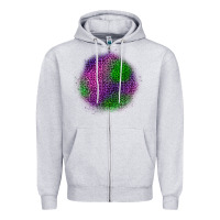 Heather Grey halloween leopard patch Zipper Hoodie - BundleAndBundleShop