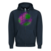 Navy halloween leopard patch Zipper Hoodie - BundleAndBundleShop