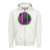 Oatmeal Heather halloween leopard patch Zipper Hoodie - BundleAndBundleShop