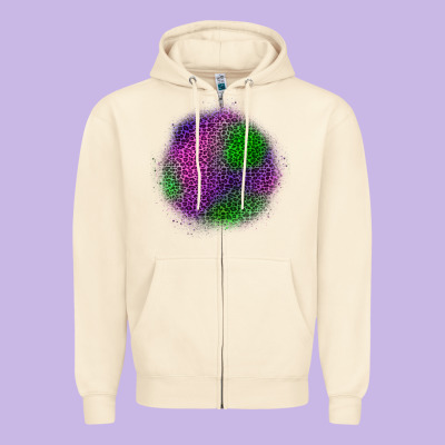 Halloween Leopard Patch Zipper Hoodie Designed By Bundleandbundleshop