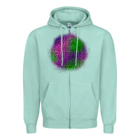 Seafoam halloween leopard patch Zipper Hoodie - BundleAndBundleShop