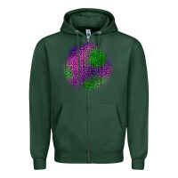 Sports Green halloween leopard patch Zipper Hoodie - BundleAndBundleShop