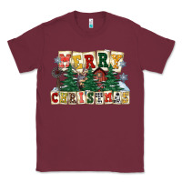Burgundy merry christmas Classic Tee - FaDigitalArtStudio
