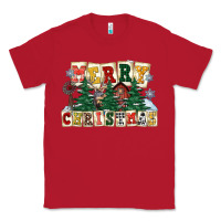 Red merry christmas Classic Tee - FaDigitalArtStudio