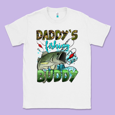 Daddy's Fishing Buddy Classic Tee Designed By Hra Design Shop