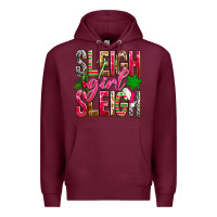 Burgundy Sleigh girl sleigh Premium Hoodie - NancyCooperArtShop