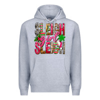 Heather Grey Sleigh girl sleigh Premium Hoodie - NancyCooperArtShop