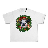 Lunar Rock heifer cow with Christmas wreath Urban Heavy Tee - RanaPortraitStore