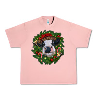 Salmon heifer cow with Christmas wreath Urban Heavy Tee - RanaPortraitStore
