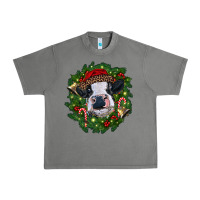 Tornado heifer cow with Christmas wreath Urban Heavy Tee - RanaPortraitStore
