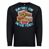 Black raised on jesus music Premium Sweatshirt - MaliasSmallBusiness