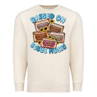 Sandshell raised on jesus music Premium Sweatshirt - MaliasSmallBusiness