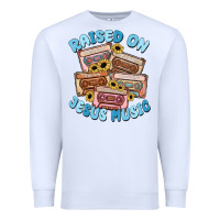 White raised on jesus music Premium Sweatshirt - MaliasSmallBusiness