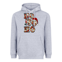 Heather Grey ho ho ho western christmas Heavyweight Hoodie - Jasminsmagicworld