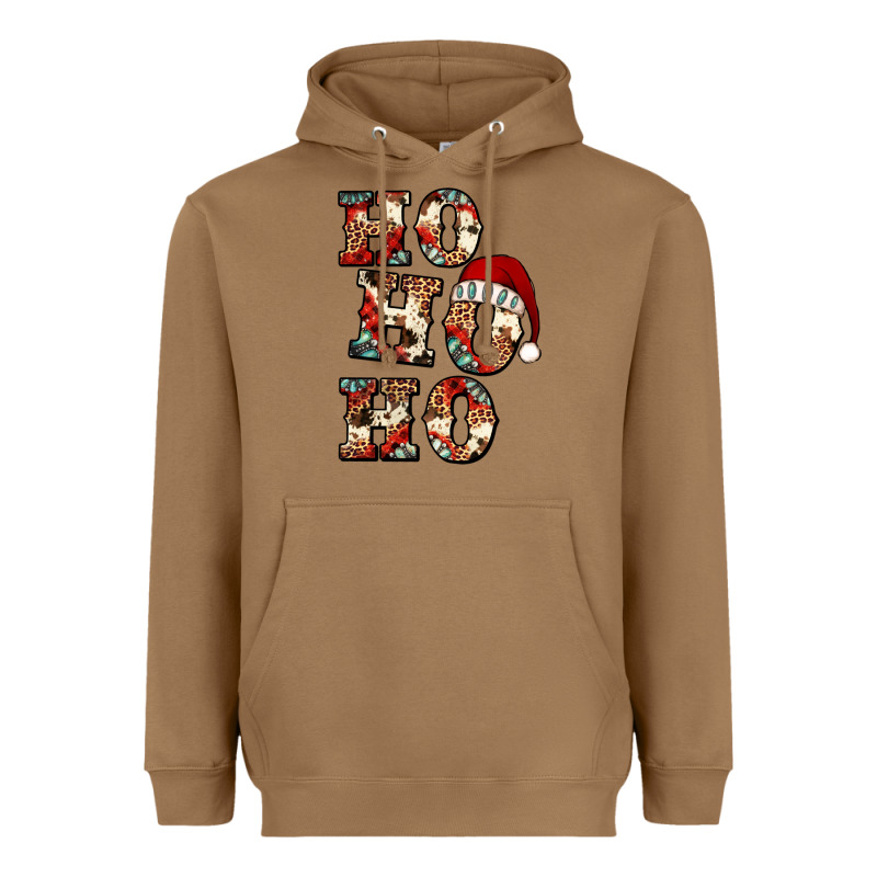 Ho Ho Ho Western Christmas Heavyweight Hoodie by Jasminsmagicworld | Teevron