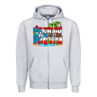 Heather Grey puerto rico and flowers with frog Zipper Hoodie - AdoDesignShop