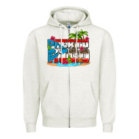 Oatmeal Heather puerto rico and flowers with frog Zipper Hoodie - AdoDesignShop