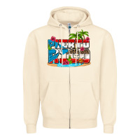 Sandshell puerto rico and flowers with frog Zipper Hoodie - AdoDesignShop