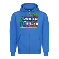 True Royal puerto rico and flowers with frog Zipper Hoodie - AdoDesignShop