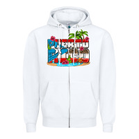 White puerto rico and flowers with frog Zipper Hoodie - AdoDesignShop