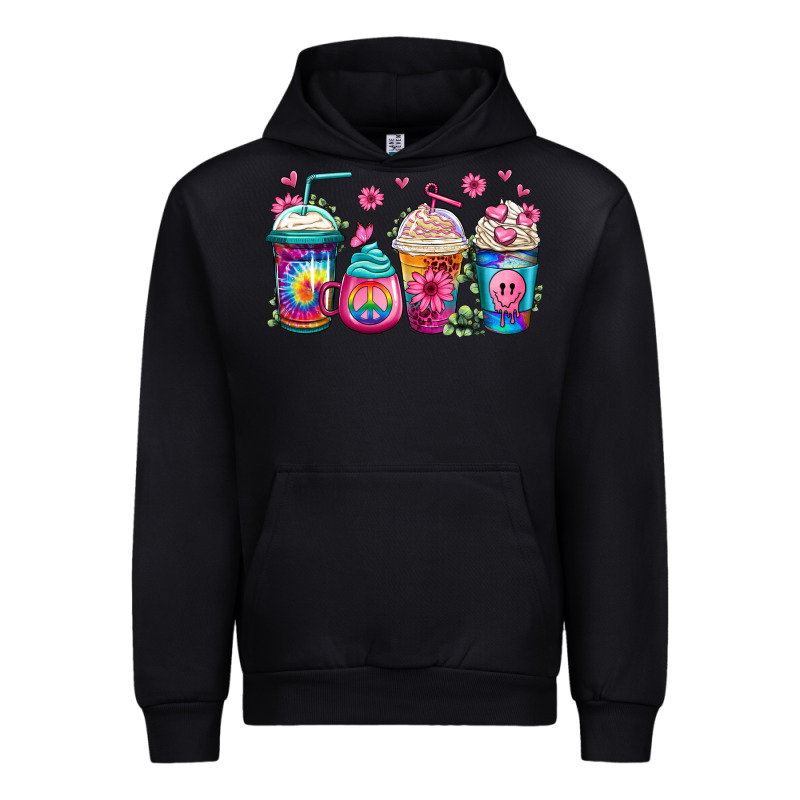 Tie Dye Hippie Coffee Cups Urban Hoodie by Jasminsmagicworld | Teevron