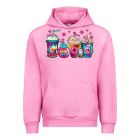 Fuchsia Pink tie dye hippie coffee cups Urban Hoodie - Jasminsmagicworld