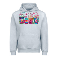Heather Grey tie dye hippie coffee cups Urban Hoodie - Jasminsmagicworld