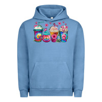 Pigment Pebble Blue tie dye hippie coffee cups Urban Hoodie - Jasminsmagicworld